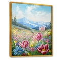 thumbnail image 2 of Designart "Mountain Charm Of Purple Tulip Blooms II" Tulips Floater Framed Canvas Art Print, 2 of 5