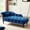 Blue, variant on Blue Velvet Chaise Lounge With Buttons, Wood Legs, Nailhead Trim - Enhance Your Relax Time Solid Legs Chaise, Trim, Pillow Comfortable Seating Option