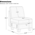 thumbnail image 3 of Belffin 22.8” Single Seat Module with Storage for Modular Sectional Sofa Couch. Light Grey., 3 of 8