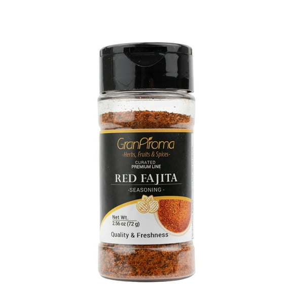 GranAroma Red Fajita Seasoning, Spicy & Savory, Delicious Taste, Fajitas & Tacos 2.56 Ounce