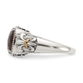 thumbnail image 3 of Shey Couture Sterling Silver with 14K Accent Antiqued Cushion Smoky Quartz Ring, 3 of 7