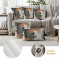 thumbnail image 3 of Vintage Sage Green Orange Outdoor Pillow Covers, Waterproof Decorative Throw Pillowcases Set of 2, Modern Abstract Art Couch Cushion Cases with Zipper for Outside Patio Garden Sofa 20"x20", 3 of 9
