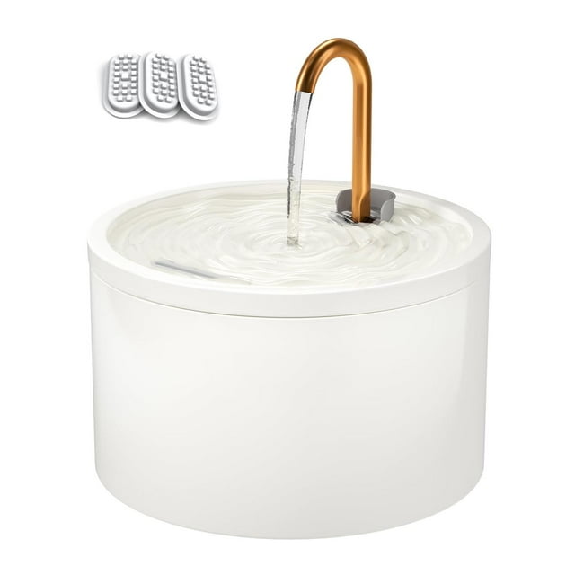 DOOOB - Fuente de agua de cerámica para gatos, fuente de cerámica de 2.1 l/77 onzas, fuente de agua