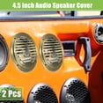 thumbnail image 2 of Unique Bargains 2 Pcs 4.5' Car Speaker Grills Cover Round 4.5 Inch Audio Subwoofer Protector with Screws ABS Bronze Tone, 2 of 8