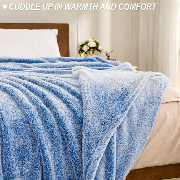 Exclusivo Mezcla Plush Extra Large Fleece Throw Blanket for Couch Bed and Sofa 50x70 inches Mixed Cobalt Blue Soft Warm Lightweight Walmart Business Supplies