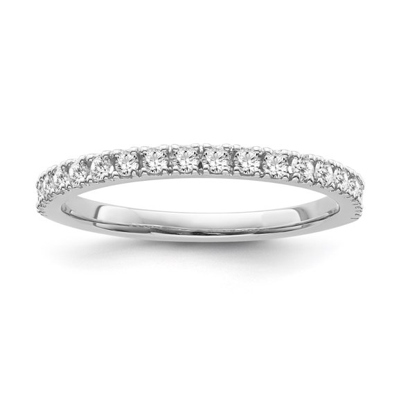 Araiya Fine Jewelry 10K White Gold Diamond Band Ring (1/3 cttw, I-J Color,I2-I3 Clarity) Size 6