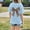 Blue, variant on Girls Clothes Short Sleeve Graphic Print T-shirt with Leopard Bow Print Spring Summer Girls Tee Tops Girls Shirt (Blue 5-6 Years)