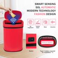 thumbnail image 3 of 13 Gallon Kitchen Trash Can Automatic Stainless-Steel Garbage Can with Touch-Free & Motion Sensor, Anti-Fingerprint Mute Designed Brushed Trash Bin,Red, 3 of 8