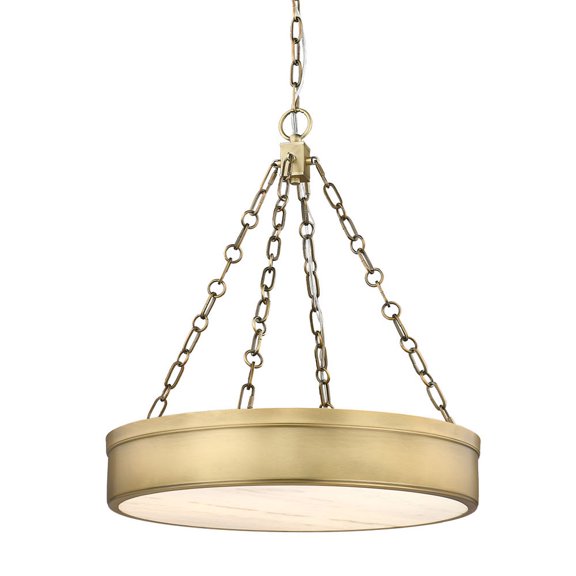1944P22-RB-LED-Z-Lite-Anders - 24W 3 LED Pendant In Mid-Century Modern Style-4 Inches Tall and 22 Inches Wide-Rubbed Brass Finish -Traditional