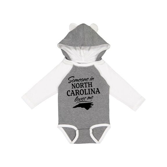 Inktastic Someone in North Carolina Loves Me Boys or Girls Long Sleeve Baby Bodysuit