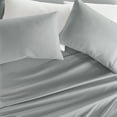 thumbnail image 6 of Wrinkle Resistant Super Soft Bed Sheets Set, King 4-Piece Solid in Light Gray by Comfort Canopy, 6 of 12