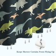 thumbnail image 6 of Dark Watercolor Dinosaur Pattern Shower Curtain 36"x72" ,Bathroom Decorative Shower Curtains Set with 12 Hooks,Modern Waterproof Washable Shower Curtain, 6 of 6