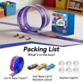 thumbnail image 2 of Upgrade Flexible Race Track for Kids, 15 Ft Flex Race Car Ramp Track with 4 Cars & Suction Cups - Compatible with Diecast 1/64th Cars, Car Tracks Toys for Kids Boys Girls Ages 3 4 5 6+, 2 of 6