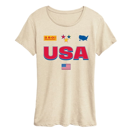 Instant Message - USA 250 Jersey - Women's Short Sleeve Graphic T-Shirt