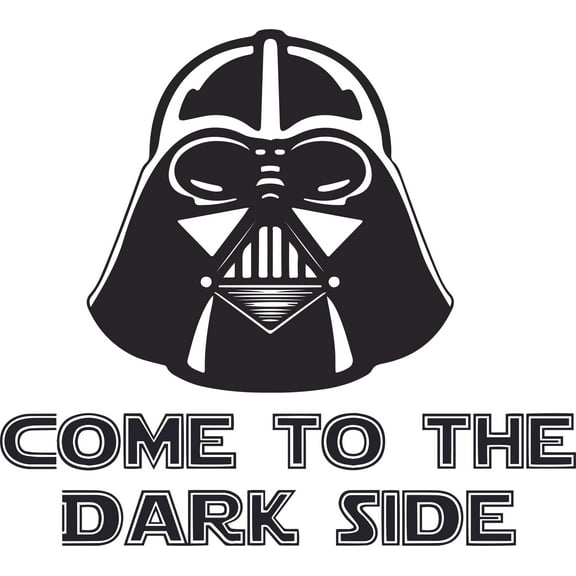 Come To The Dark Side Darth Vader Customized Wall Decal - Custom Vinyl Wall Art - Personalized Name - Baby Girls Boys Kids Bedroom Wall Decal Room Decor Wall Stickers Decoration Size (20x20 inch)