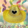 thumbnail image 2 of Woman Hat Womens Gold Cowboy Hat Sparkle Hat Sparkle Cowgirl Hat Bling Hat Cowboy Hats for Party, 2 of 6
