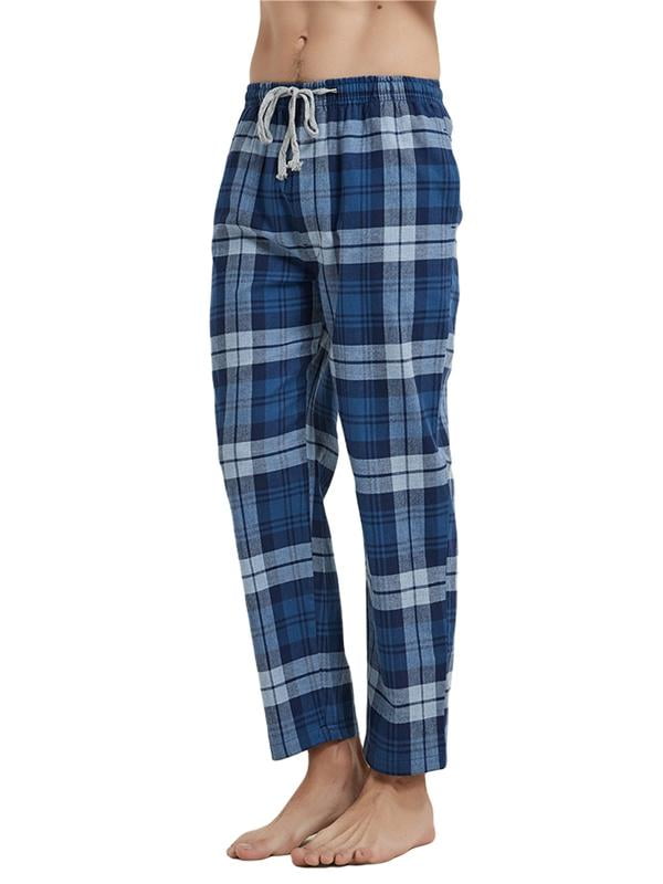 Xmarks Men's Winter Christmas Pajamas Pants, Slim Fit Cotton Flannel