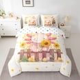 thumbnail image 2 of Feelyou Axolotl Animal Bedding Comforter Set 7pcs, Rustic Sunflower Queen Bedding Sets, 2 of 8