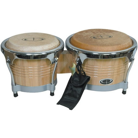 GP Percussion Pro-Series Tunable 6.5"/8" Bongos, Natural