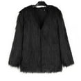 thumbnail image 4 of Penkiiy Women's Long Sleeve Fluffy Faux Fur Warm Coat Faux Fur Coat Black, 4 of 5
