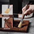 thumbnail image 2 of Set de cepillos para molinillo de café Breewenf con mango de madera de nogal, 2 of 7
