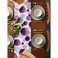 thumbnail image 2 of nqOlkjepod Purple Geometric Table Runner 72 Inches Long Farmhouse Dress Scarves, Gold White Hexagon Modern Dining Tablerunner for Coffee Table/Kitchen Island/Party Décor, 14" x 72", 2 of 8