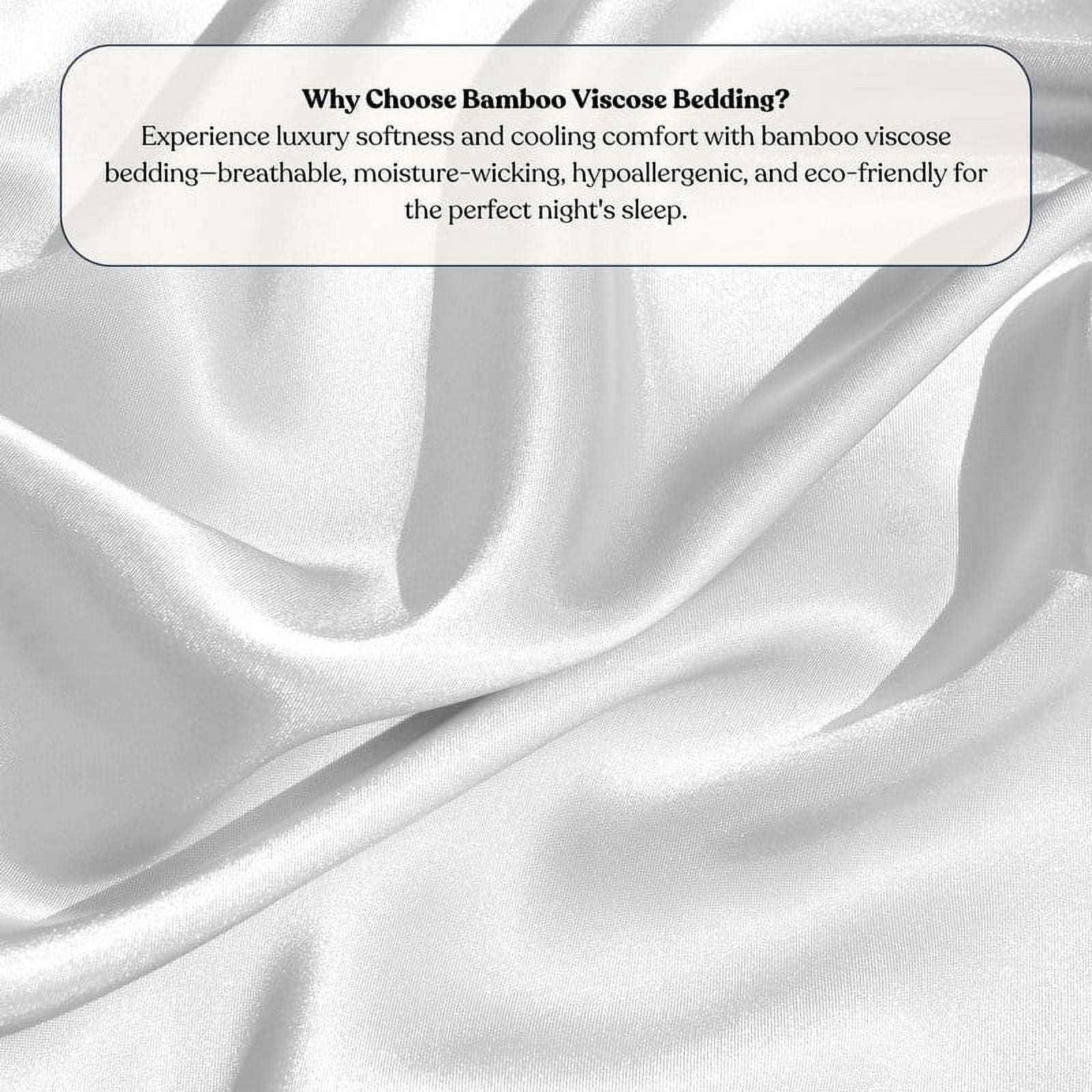 Delara 100% Viscose Derived from Bamboo Fitted Sheet 54"x75" - Deep Pocket, Ultra-Soft Cooling Bed Sheet, Secure Fit for Mattresses Up to 18”