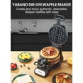 thumbnail image 7 of Belgian Waffle Maker, Classic Rotating Waffle Iron with Nonstick Plates, Removable Drip Tray and Cool Touch Handles, Double Flip Waffle, Rotating Belgium Waflera Maker by Yabano, Brushed Stainless, 7 of 7