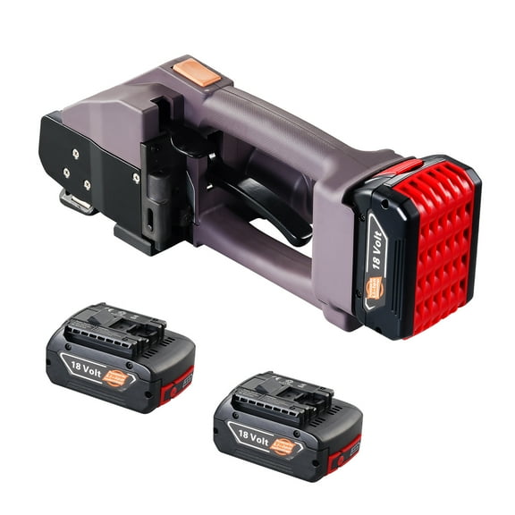 VEVOR Electric Strapping Machine, for 0.39"-0.75" PP PET Straps, Portable Electric Banding Tool with Digital Display, 2 x 4000mAh Battery Powered Automatic Strapping Tool for Packaging Box Pallet