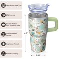 thumbnail image 3 of 20OZ Stainless Steel Unicorn Travel Tumbler with Handle and Straw Double Wall Insulated Cup Coffee Mug Perfect Gifts for Women Mom Friends on Birthday Christmas Thanksgiving, 3 of 6