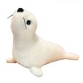 thumbnail image 1 of Peluche suave con forma de foca blanca con dibujos animados de 22 a 30 cm, 1 of 2