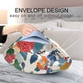 thumbnail image 4 of Yayeee Pillowcase Queen Size Set of 2 Satin Wrinkle Resistant Envelope Pillow Case, Red Japanese Floral Pattern, 4 of 8