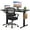 Black 55" & Black, variant on edx Electric Standing Desk & Computer Office Chair Set, 48 x 24 Inches Height Adjustable Desk & Desk Chair, Ergonomic Stand up Desk with Memory Preset for Home Office