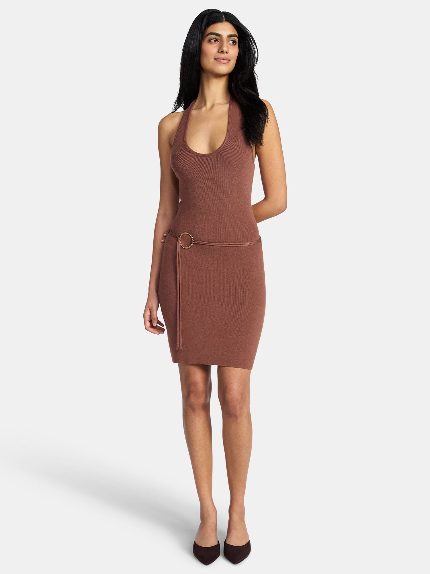 Madden NYC Sleeveless Halter Dress, Womens