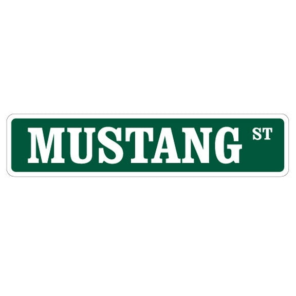 SignMission SS-730-Mustang 30 in. Mustang Horse Street Sign - Horses Farmer Farm Riding Lesson