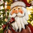 thumbnail image 3 of Evergreen 40"H Metal and Wood Santa Statuary Indoor Outdoor Christmas Decor, 3 of 4
