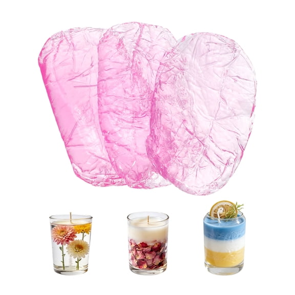 0.66lb Gel Wax for Candle Making, High Transparency Gel Wax Melts Candles Making Supplies for DIY Handmade Candle Decorative Material Supplies, Pink,3pcs