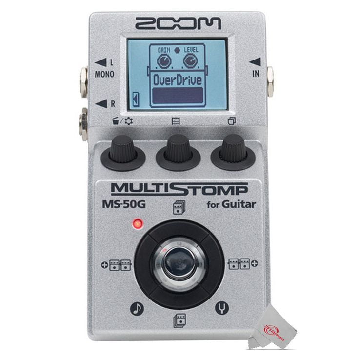 ZOOM MS-50G MultiStomp Guitar Pedal + Zoom AD-16A/D AC Adapter + Battery  and Charger