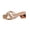 Gold, variant on Women Ruched Metallic Faux Leather Square Toe Block Heel Mule Sandals Slip On Stylish Footwear For Party Casual Outdoor Evening Daily Shopping