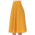thumbnail image 5 of Women's Classic Pleated Midi Skirt Aline Flare for Everyday Elegance, 5 of 5