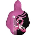 thumbnail image 4 of Personalized Breast Cancer Hoodie 3D, Pink Ribbon Awareness Sweatshirt, Survivor Pride Breast Cancer Zip Hoodie (T-shirt, S), 4 of 7