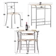 thumbnail image 2 of Hassch 3 Pieces Dining Table Set with Storage Rack, Modern Breakfast Table Set with Metal Frame, Kitchen Table Set for Home Apartment, Natural, 2 of 7