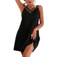 thumbnail image 3 of Womens Printed Dress Summer Sleeveless Adjustable Strap Beach Mini Dress, 3 of 5