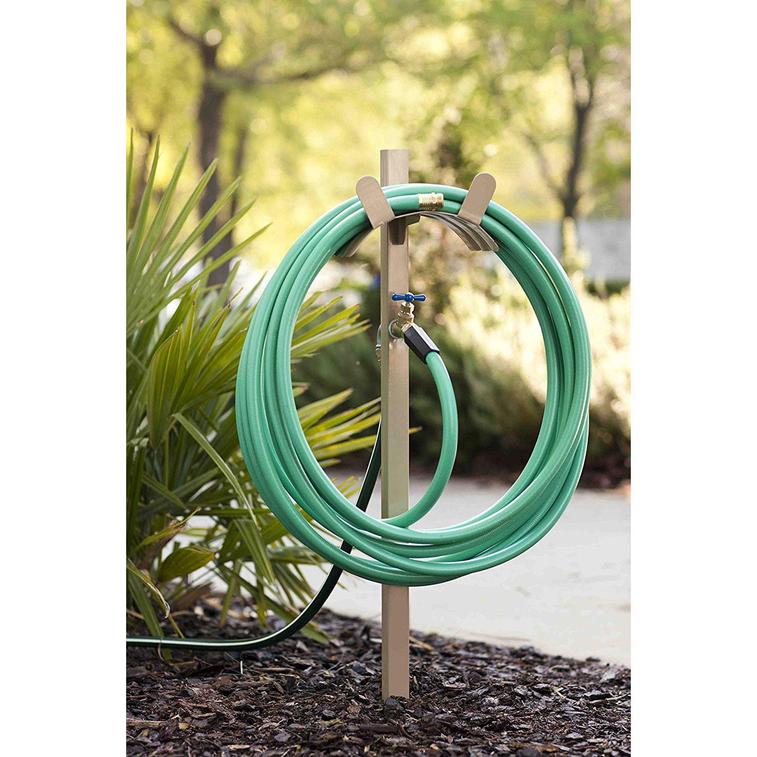 Liberty Garden Steel Freestanding Industrial Garden Water Hose Stand