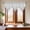 White, variant on Layeeboyo Swag Curtain 51 inch Length Rod Pocket Scalloped Curtain Valance Sheer Lace Panels with Hanging Crystal Beads for Kitchen Bedroom Window Treatments Drape Decor 3pc (Lace Black, 51Wx24L)