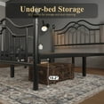thumbnail image 2 of E-Ser Queen Size Metal Platform Bed Frame,Modern Headboard And Footboard,Adequate Under Bed Storage,No Box Spring Needed,Black, 2 of 9