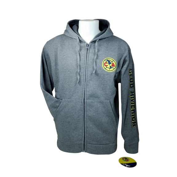 Club America Zipper Front Fleece Jacket Sweatshirt Official License Soccer Hoodie Medium 015