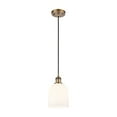 thumbnail image 3 of 516-1P-WPC-G558-6SM Innovations Lighting Bella - 1 Light Cord Hung Mini Pendant In Industrial Style-9.5 Inches Tall and 5.5 Inches Wide-White Polished, 3 of 7