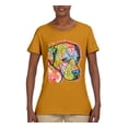 thumbnail image 3 of Neon Lab Dog Lover Shirt | Labrador Dogs Speak To Those Who Listen | Dean Russo Art Animal Lover Womens T-Shirt, Gold, Small, 3 of 6