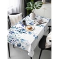 thumbnail image 6 of Blue Teal Eucalyptus Leaves Table Cloth, Watercolor Weeping Botanical Waterproof Tablecloth for Rectangle Tables, Reusable Washable Fabric Table Cover for Restaurant Kitchen Dining Tables 60"x120", 6 of 6